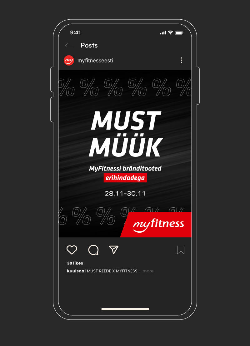 myfitness black friday campaign facebook instagram feed preview